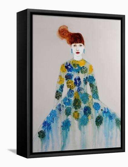Blue Dress, 2016-Susan Adams-Framed Premier Image Canvas