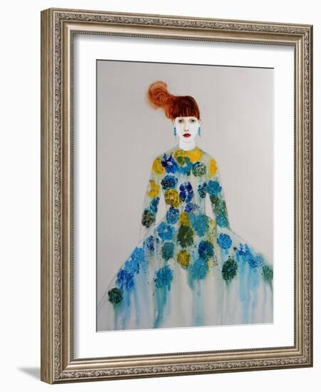 Blue Dress, 2016-Susan Adams-Framed Giclee Print