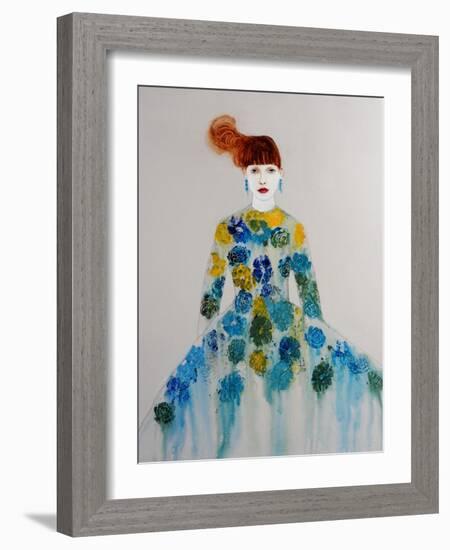 Blue Dress, 2016-Susan Adams-Framed Giclee Print