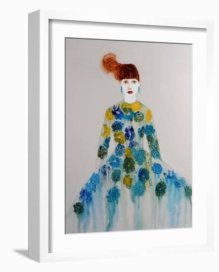 Blue Dress, 2016-Susan Adams-Framed Giclee Print