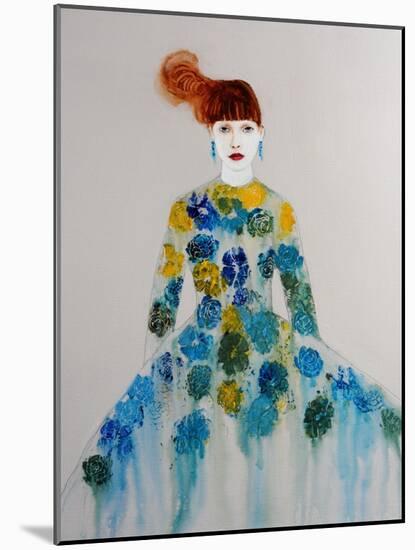 Blue Dress, 2016-Susan Adams-Mounted Giclee Print