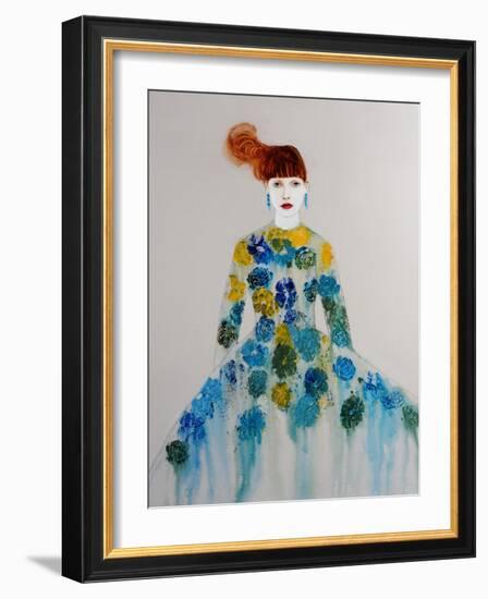 Blue Dress, 2016-Susan Adams-Framed Giclee Print