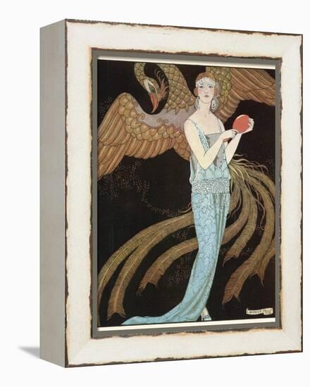 Blue Dress by Beer-Georges Barbier-Framed Premier Image Canvas