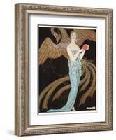 Blue Dress by Beer-Georges Barbier-Framed Photographic Print