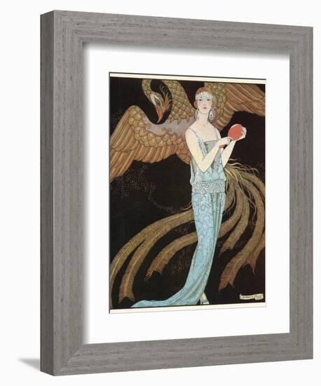 Blue Dress by Beer-Georges Barbier-Framed Photographic Print