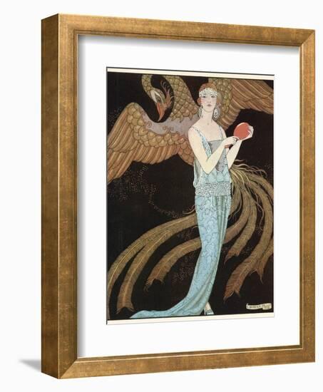 Blue Dress by Beer-Georges Barbier-Framed Photographic Print