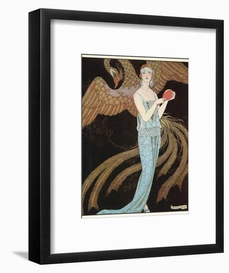 Blue Dress by Beer-Georges Barbier-Framed Photographic Print