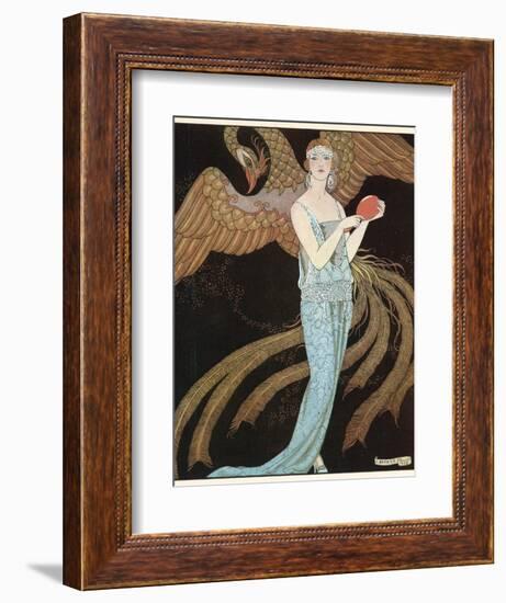 Blue Dress by Beer-Georges Barbier-Framed Photographic Print