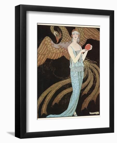 Blue Dress by Beer-Georges Barbier-Framed Photographic Print