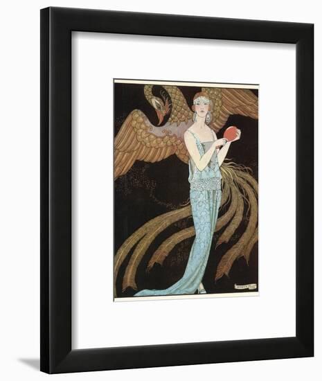 Blue Dress by Beer-Georges Barbier-Framed Photographic Print