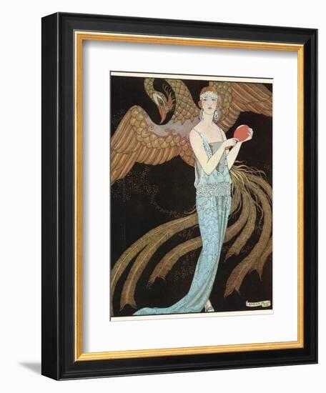 Blue Dress by Beer-Georges Barbier-Framed Photographic Print