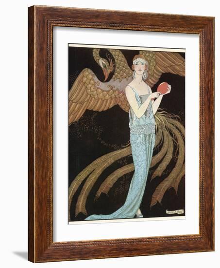 Blue Dress by Beer-Georges Barbier-Framed Photographic Print