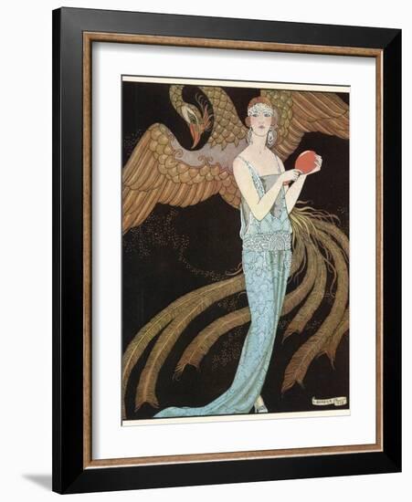 Blue Dress by Beer-Georges Barbier-Framed Photographic Print