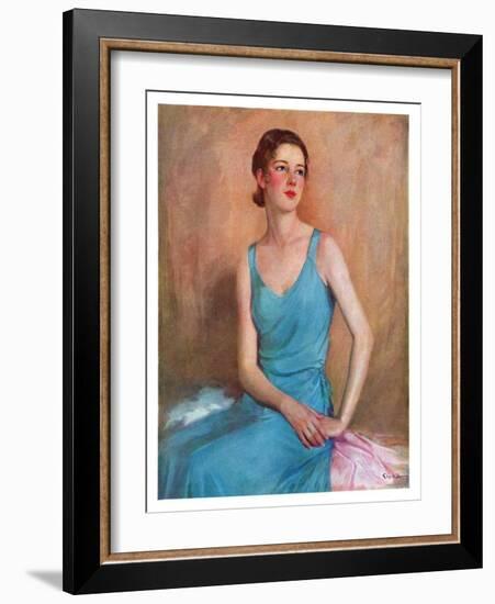 "Blue Dress,"February 4, 1933-Charles W. Dennis-Framed Giclee Print