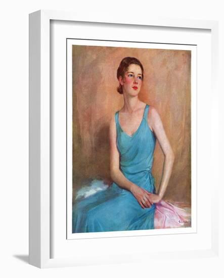 "Blue Dress,"February 4, 1933-Charles W. Dennis-Framed Giclee Print