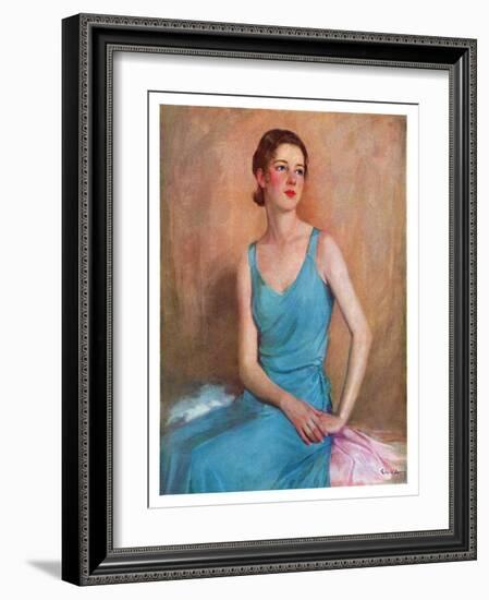 "Blue Dress,"February 4, 1933-Charles W. Dennis-Framed Giclee Print