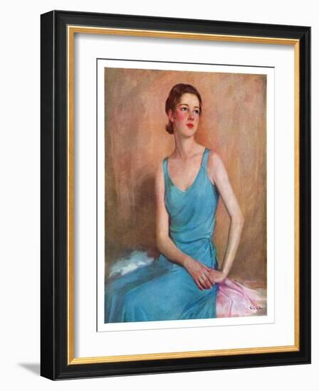 "Blue Dress,"February 4, 1933-Charles W. Dennis-Framed Giclee Print