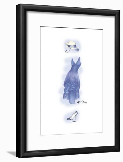 Blue Dress-Maria Trad-Framed Giclee Print