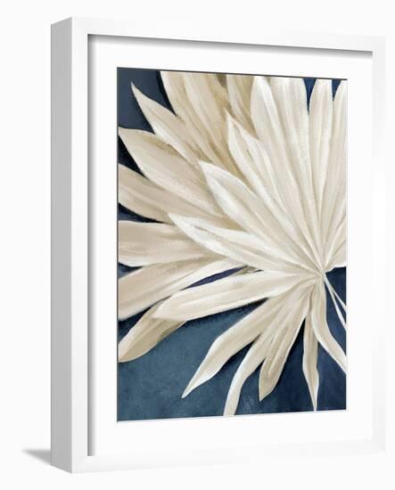 Blue Dry Palms I-Alex Black-Framed Art Print