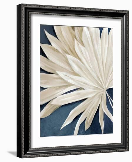 Blue Dry Palms I-Alex Black-Framed Art Print