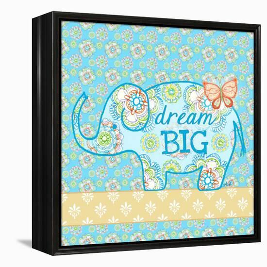 Blue Elephant I-Andi Metz-Framed Stretched Canvas