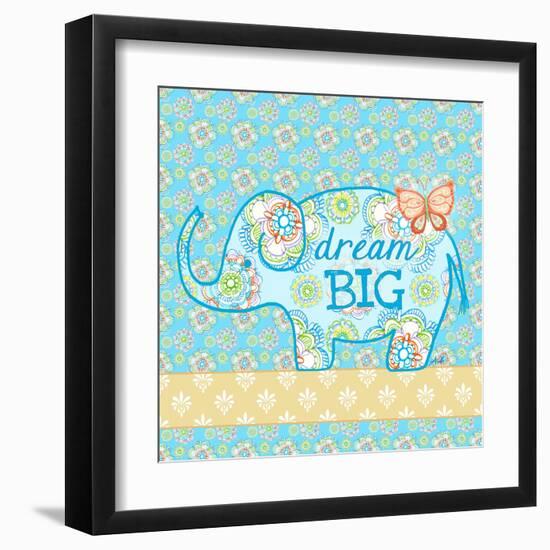 Blue Elephant I-Andi Metz-Framed Art Print