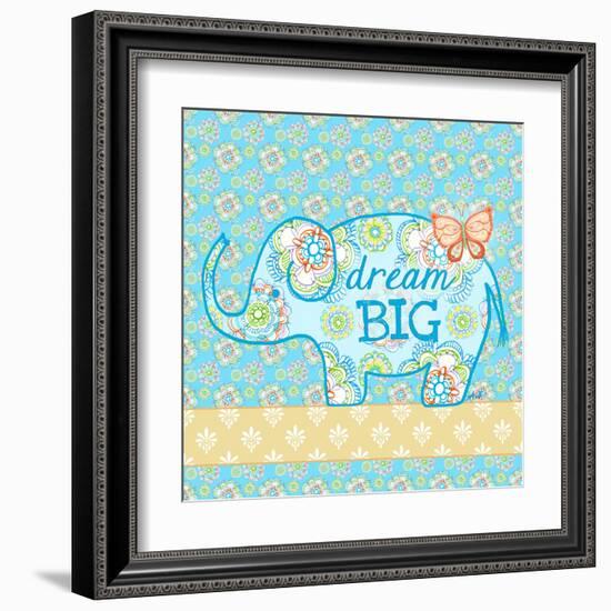 Blue Elephant I-Andi Metz-Framed Art Print