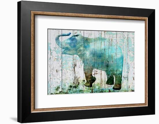 Blue Elephant-null-Framed Premium Giclee Print