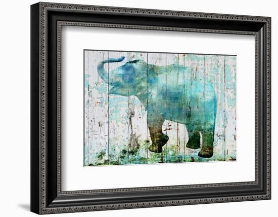 Blue Elephant-null-Framed Premium Giclee Print