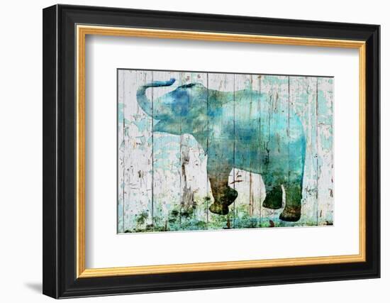 Blue Elephant-null-Framed Premium Giclee Print