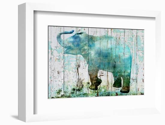 Blue Elephant-null-Framed Premium Giclee Print