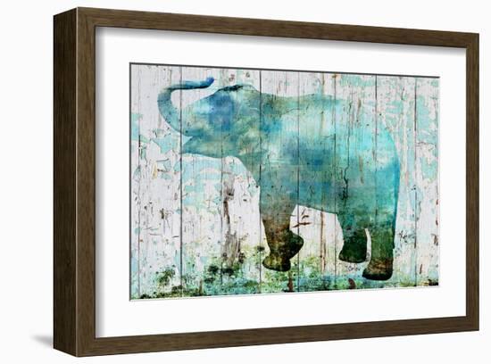 Blue Elephant-null-Framed Art Print