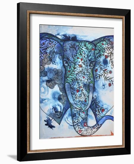 Blue Elephant-Oxana Zaika-Framed Giclee Print