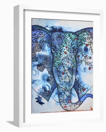 Blue Elephant-Oxana Zaika-Framed Giclee Print