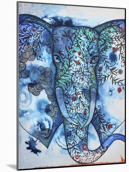 Blue Elephant-Oxana Zaika-Mounted Giclee Print
