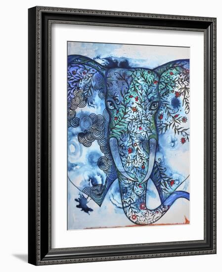 Blue Elephant-Oxana Zaika-Framed Giclee Print