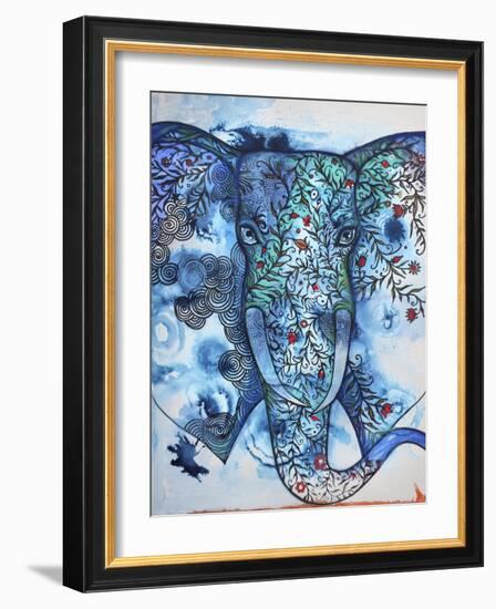 Blue Elephant-Oxana Zaika-Framed Giclee Print