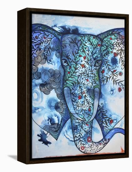 Blue Elephant-Oxana Zaika-Framed Premier Image Canvas