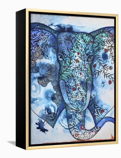 Blue Elephant-Oxana Zaika-Framed Premier Image Canvas