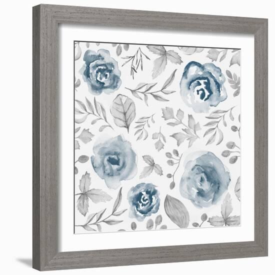 Blue Fade Foliage-Alicia Vidal-Framed Art Print
