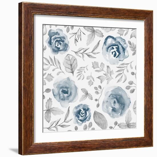 Blue Fade Foliage-Alicia Vidal-Framed Art Print