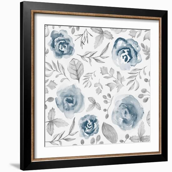 Blue Fade Foliage-Alicia Vidal-Framed Art Print