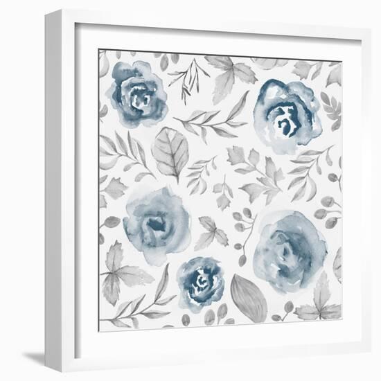 Blue Fade Foliage-Alicia Vidal-Framed Art Print