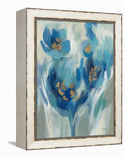 Blue Fairy Tale Floral II-Silvia Vassileva-Framed Stretched Canvas