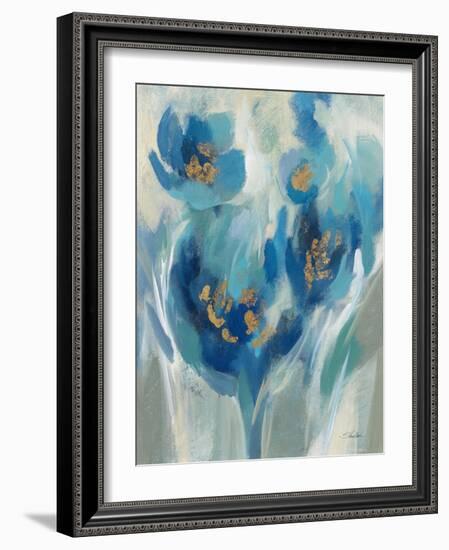 Blue Fairy Tale Floral II-Silvia Vassileva-Framed Art Print