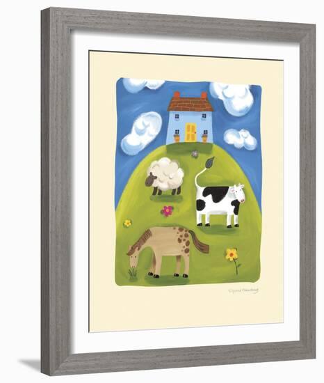 Blue Farmhouse-Sophie Harding-Framed Giclee Print