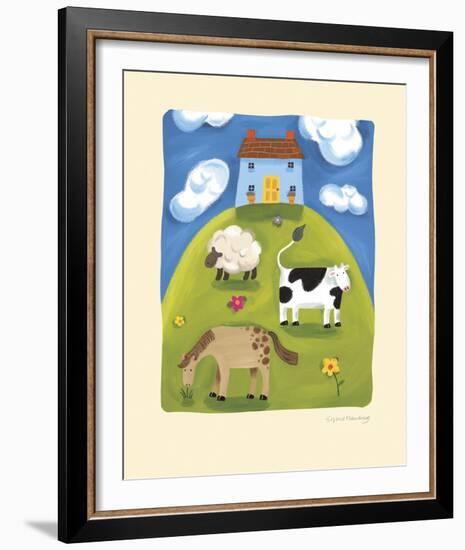 Blue Farmhouse-Sophie Harding-Framed Giclee Print