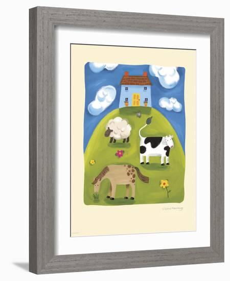 Blue Farmhouse-Sophie Harding-Framed Art Print