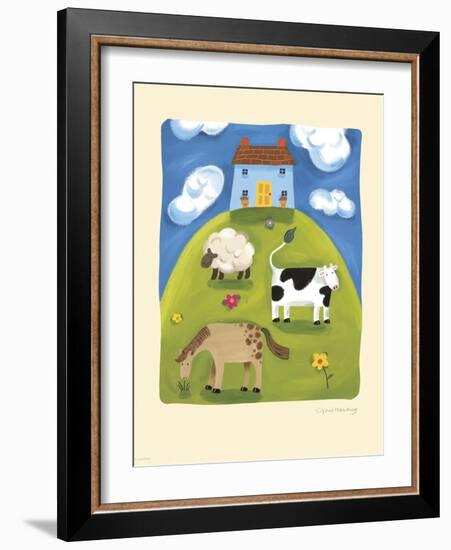 Blue Farmhouse-Sophie Harding-Framed Art Print