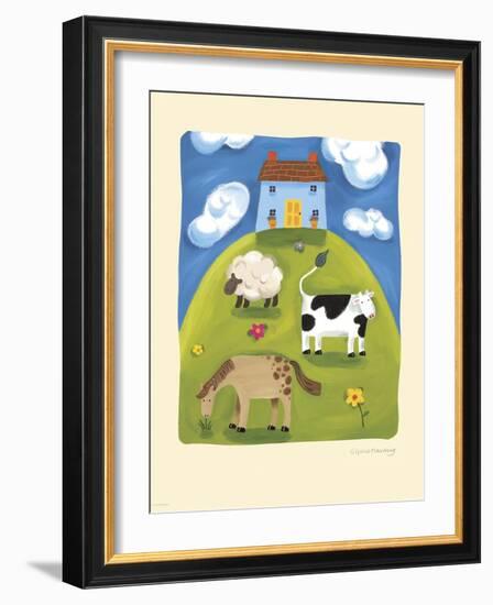 Blue Farmhouse-Sophie Harding-Framed Art Print